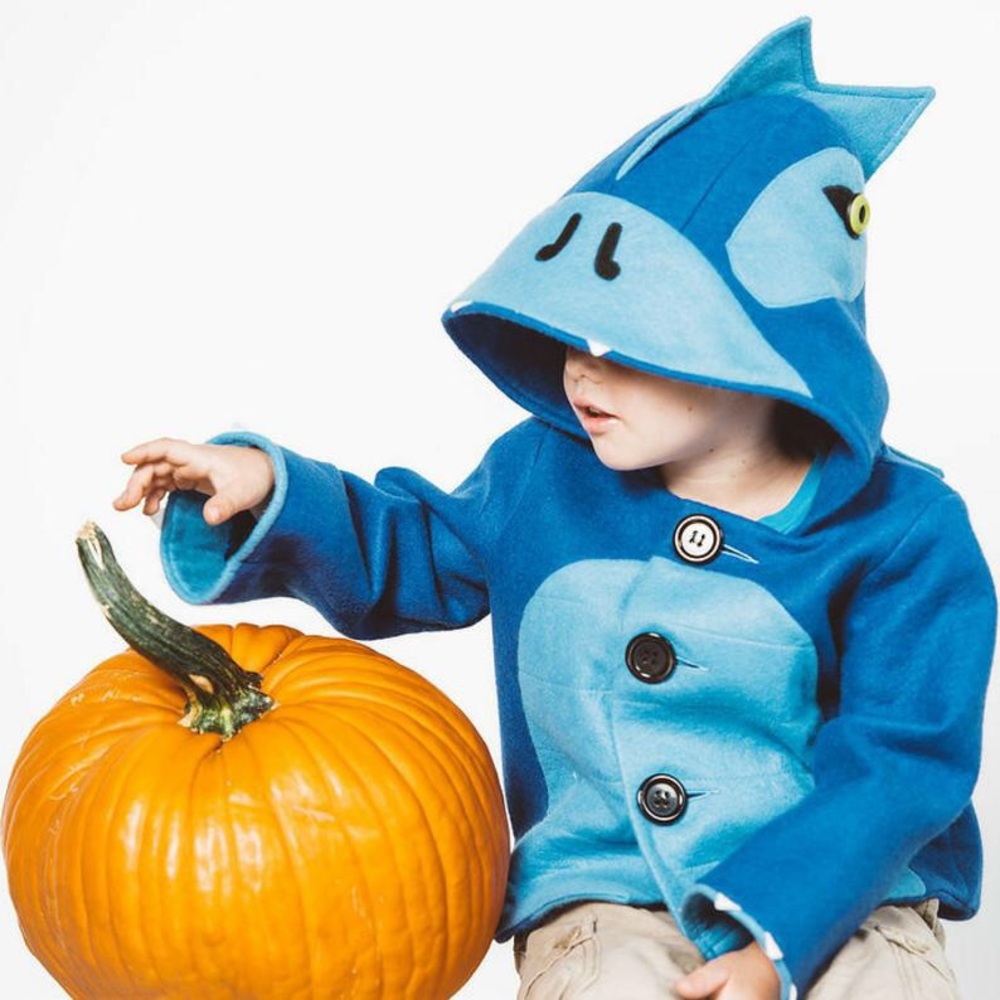 Little Goodall Blythe Blue Dinosaur Coat 4T - Picture 2 of 6